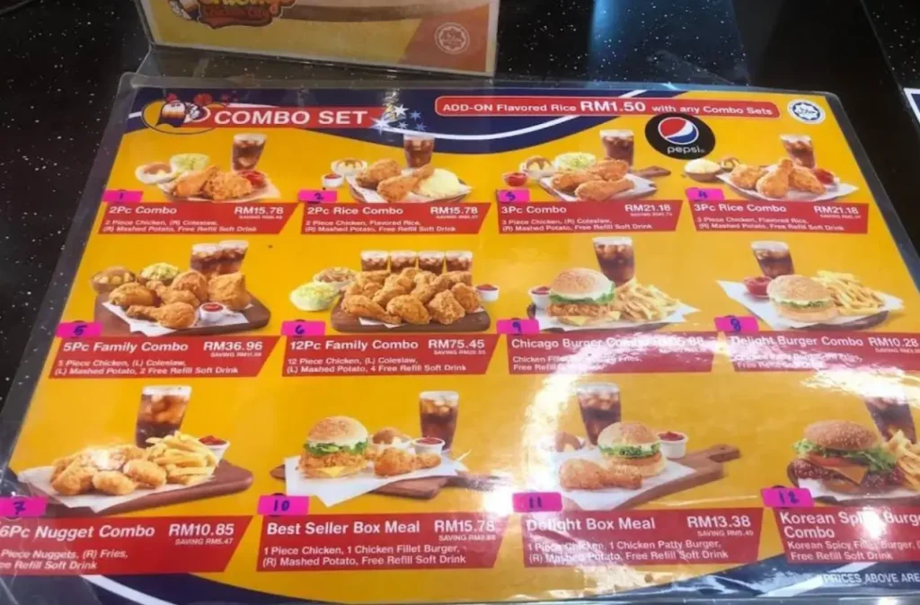 Chicago Chicken City Menu Malaysia