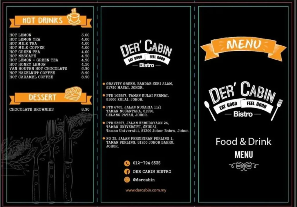 Der Cabin Menu Malaysia