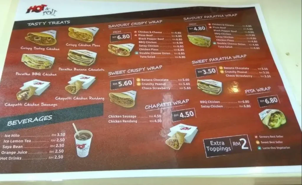 Hot & Roll Menu Malaysia