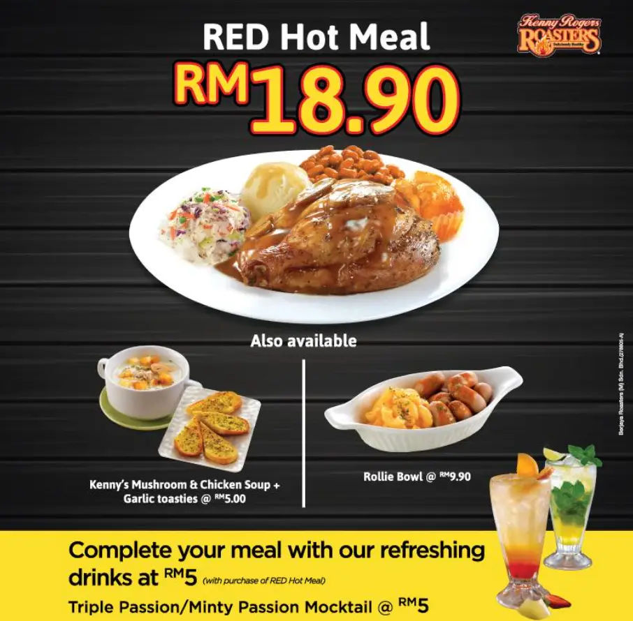 Kenny Rogers Roasters Menu Malaysia