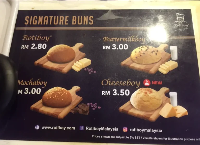 Rotiboy Menu