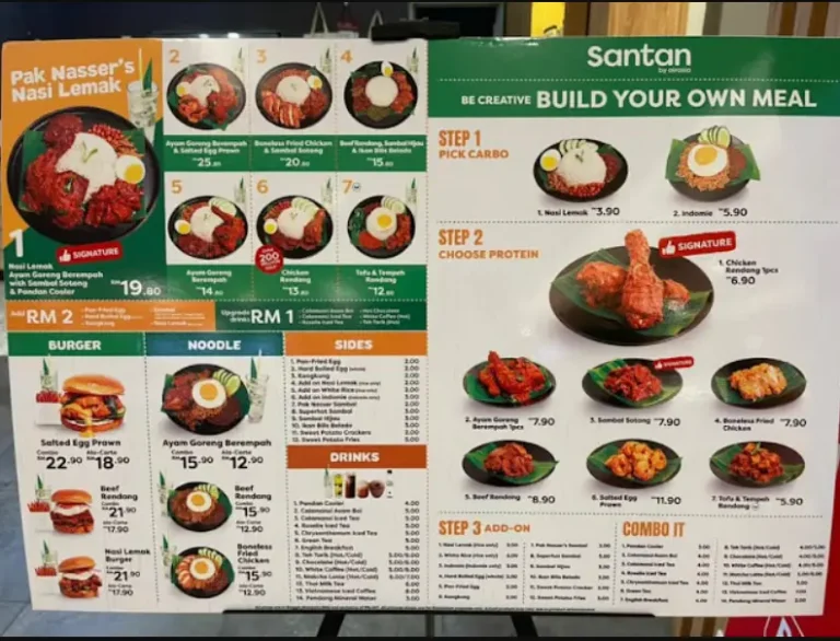 Santan Menu