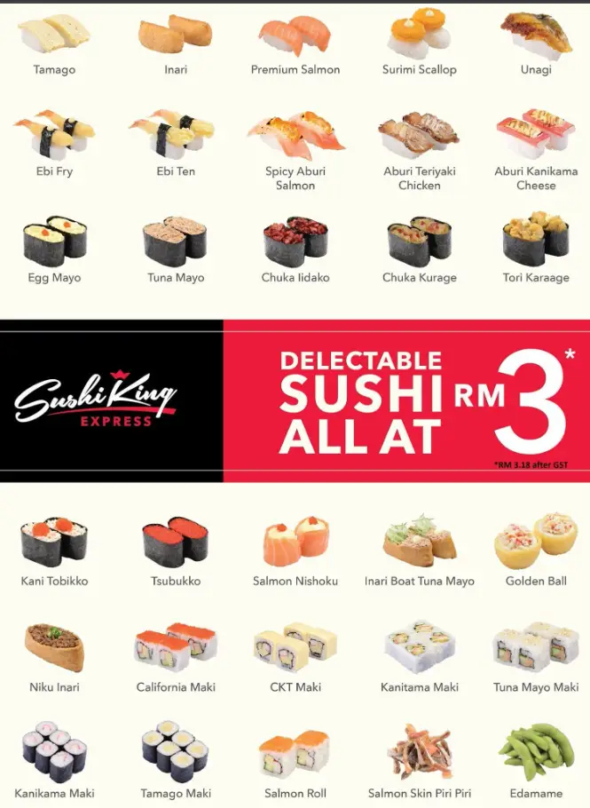 Sushi King Menu Malaysia