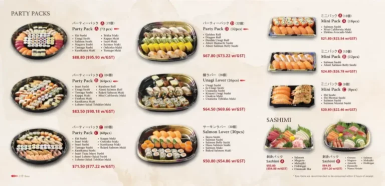 Sushi Tei Menu