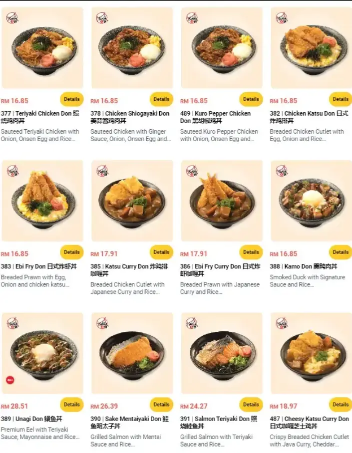 Sushi Ya Menu Malaysia