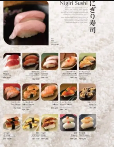 Sushi Zanmai Menu Malaysia