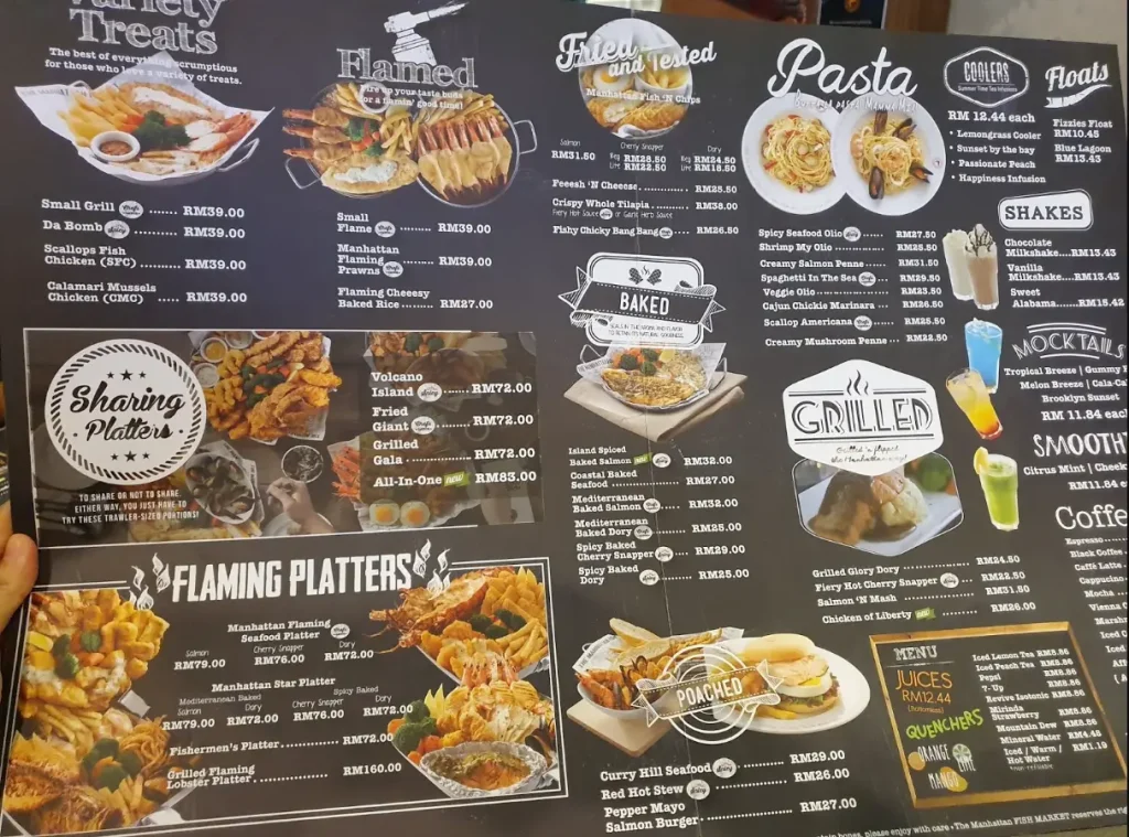 The Manhattan Fish Market Menu Malaysia