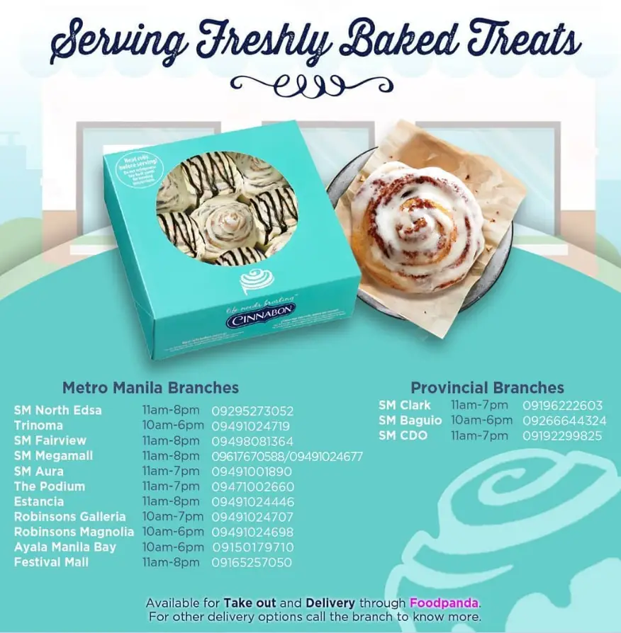 Cinnabon Menu Philippines