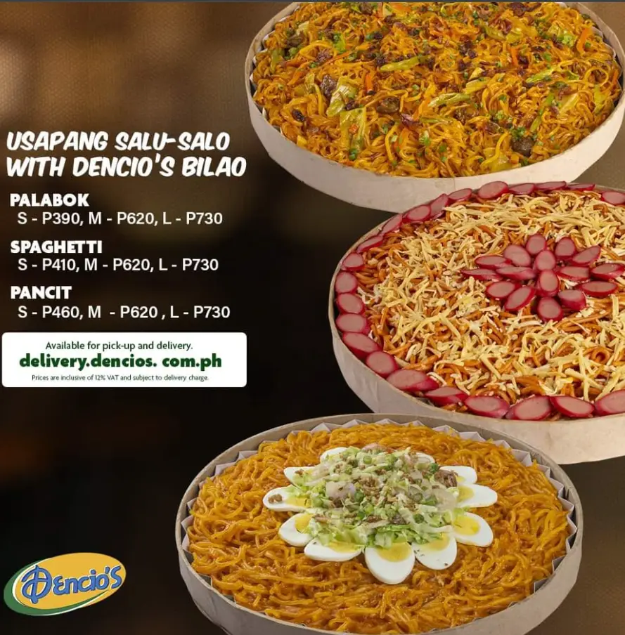 Dencio’s Philippines Menu