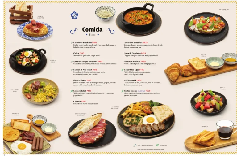 Las Flores Menu