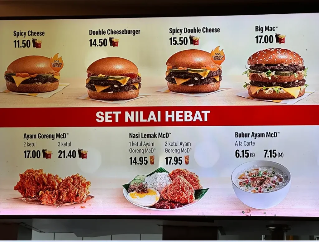 McDonald’s Malaysia Menu