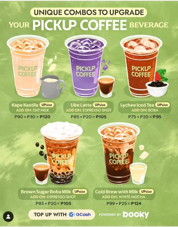 Pickup Coffee Menu