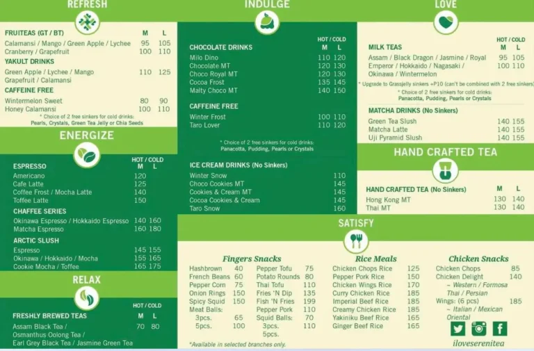 Serenitea Menu