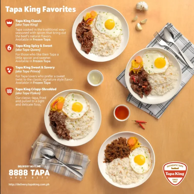 Tapa King Menu