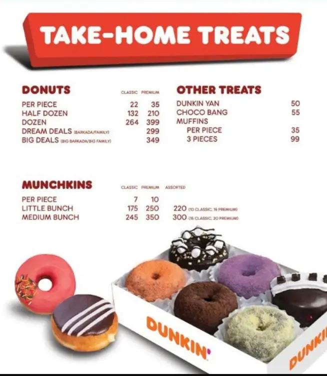 Dunkin Donuts Menu Philippines