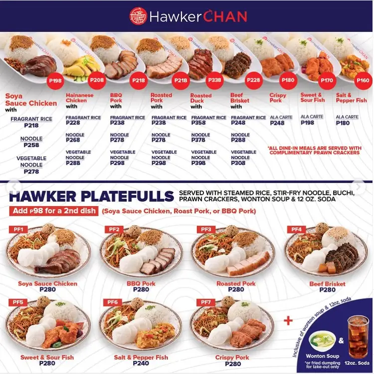 Hawker Chan Menu