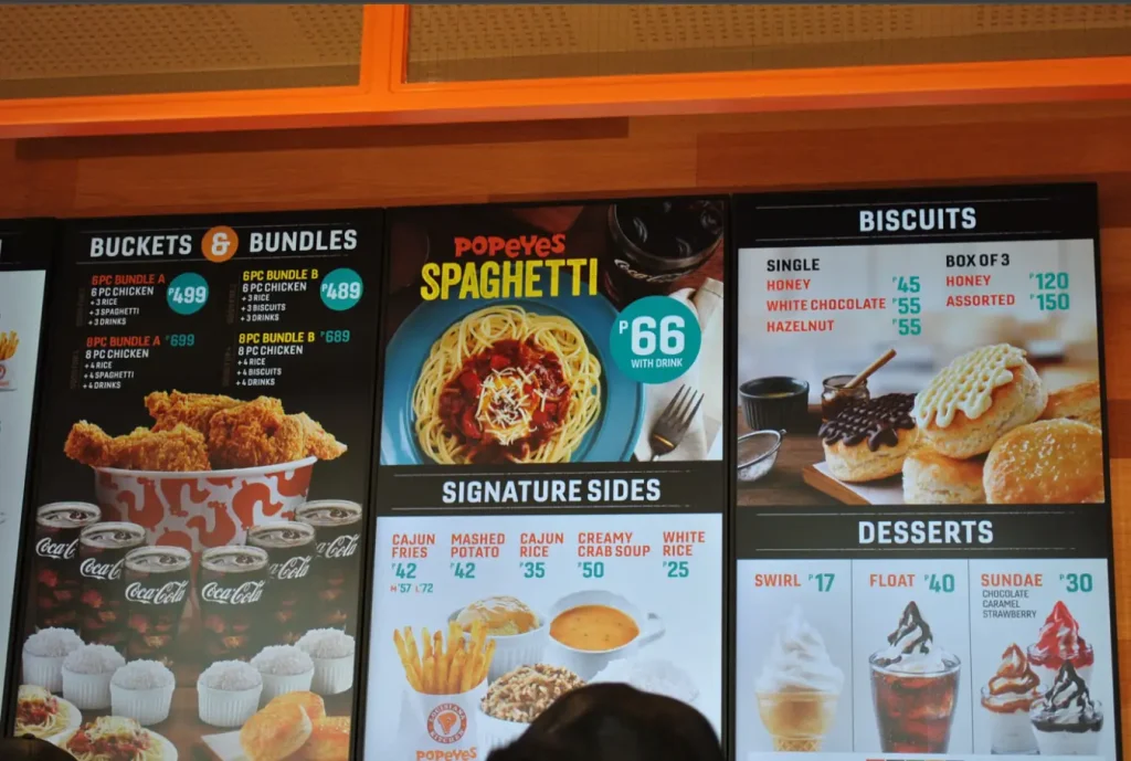 Popeyes Menu Philippines